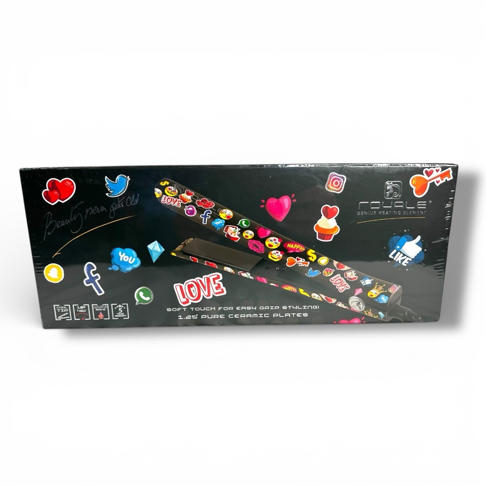 Platinum Genius Heating Element Emojis Flat Iron - Picture 2 of 9